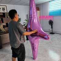 Ballon étoile rose en PVC pour idées de fêtes d'anniversaire, miroir gonflable en forme d'étoile pour accessoires de scène