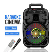 Enceinte sans fil DR-809 de 8 pouces, 20W de puissance, éclairage RGB, prise en charge des cartes mémoire 5.0, pour la scène - Commande en gros
