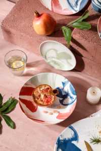 Vaisselle de restaurant en céramique blanche LovingHome Design, taille personnalisée, bol en porcelaine à motif de rose orientale avec dessin à la main - Product Image 6
