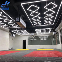 Plafonnier led hexagonal en nid d'abeille 6500K pour garage, atelier de détail, maison