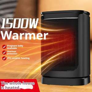 New Silent Multi-functional 1500W Digital Display Desktop Warm air Blower <b>with</b> <b>Remote</b> Control Timed Both Warm & Cold <b>Fan</b> Heater - Product Image 1
