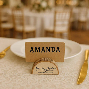 Personalized Wooden <b>Table</b> <b>Number</b> <b>Holders</b> Custom Engraved Name Letters Rustic Style Creative <b>Wedding</b> Tabletop Sign Decorations - Product Image 1