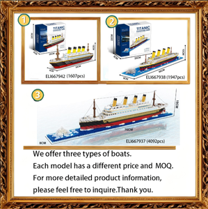 Set di Costruzioni 3D Titanic Compatibile, 4192 Pezzi, Modello in Plastica ABS, Gioco Stimolante, Vendita Diretta dalla Fabbrica - Product Image 6