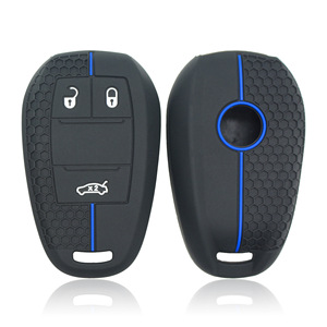 Étui de protection pour clé de voiture Alfa Romeo, compatible avec Giulia <span class=keywords><strong>Tonale</strong></span> et Stelvio Stanwei, housse en silicone résistante aux rayures, marque RYHX - Product Image 2