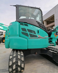 Excavatrice japonaise Kobelco SK55 d'occasion de haute qualité, modèle 2022, 5,5 tonnes, faible nombre d'heures, moteur, boîte de vitesses, pompe PLC, roulement, pour vidéo de rapport - Product Image 6