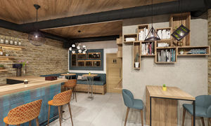 Bar à cocktails de style luxe Mobilier d'intérieur design personnalisé Pub vitrine comptoir vitrine de bar en bois - Product Image 6