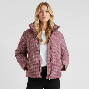 Blouson matelassé personnalisé à col cheminée pour <span class=keywords><strong>femme</strong></span>, idéal pour l'hiver - Product Image 1