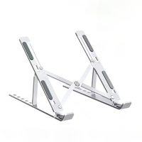 Support pour Ordinateur Portable/Tablette en Alliage d'Aluminium Noir et Argenté, 16'' et 18'', Vente Chaude Directe Usine Chine