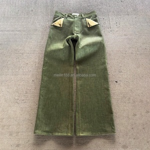 Custom <b>Jeans</b> Streetstyle Trend Pure Wash Pants Unisex Vintage Blank Denim Pants Oversized Straight Wide Leg Baggy <b>Jeans</b> for Men - Product Image 1