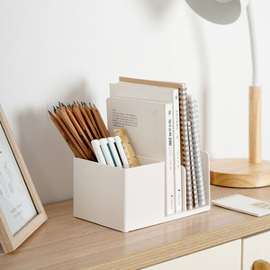 Organizador de Archivos de Escritorio, Porta Revistas de Plástico con 3 Compartimentos, Soporte para Carpetas, Separador de Archivos, Organizador de Documentos y Libros - Product Image 1