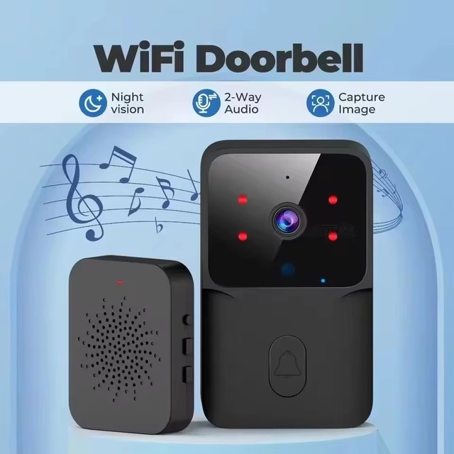 Wholesale WiFi Doorbell Home Tuya Smart Wireless Doorbell Battery Powered Camera Door Bell with Chime