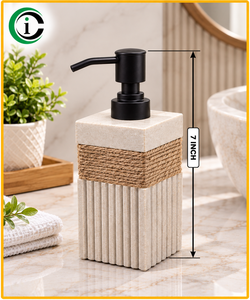 Distributeur de savon en marbre blanc naturel de qualité supérieure, forme cubique de 7 pouces, accessoire de salle de bain pour maison de luxe, hôtel et environnements modernes - Product Image 2
