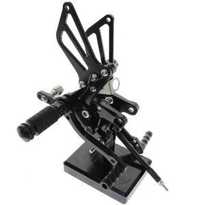 Black CNC Anodized Aluminum Rear Passenger Foot Pegs For Suzuki