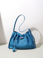 Nouveau sac à main pour femme, luxe léger, haut de gamme, cordon de serrage, cuir véritable, grande capacité, sac à bandoulière