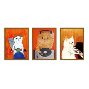 Decoración del Hogar Japonesa, Divertidos <span class=keywords><strong>Dibujos</strong></span> <span class=keywords><strong>Animados</strong></span> <span class=keywords><strong>de</strong></span> Animales, Gato, Póster en Lienzo, Decoración para Habitación Infantil, Pintura y Arte Mural - Product Image 6