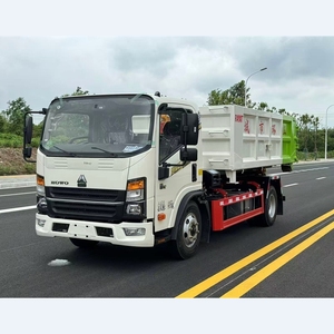 Camion benne basculante SINOTRUK HOWO de petite taille, 6 tonnes, 10 m³, avec bras hydraulique pour conteneurs et bacs à ordures - Product Image 4