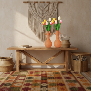 Vaso <span class=keywords><strong>Anfora</strong></span> in Ceramica Moderna Effetto Terracotta Antico, Creativo e di Tendenza, Set di Vasi Rustici per Fiori Freschi, Decorazione per Matrimoni in Stile Country - Product Image 4