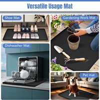 Tapis de protection portable en silicone sur mesure pour lave-vaisselle, anti-fuite, pour toiture de bâtiment, 68 cm, carré, pour machine à laver