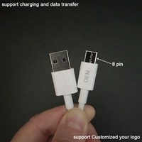 Fácil almacenamiento Totalmente compatible 20cm Corto Compacto Conveniente IOS USB a 8 pines Power Banks Cables