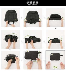 กระเป๋าโท้ทแบบนุ่ม 25 ลิตร ไนลอน ปิดด้วยซิป ใช้ได้ทั้งชายและหญิง พับเก็บได้ ใช้ได้ทุกวัน - Product Image 4