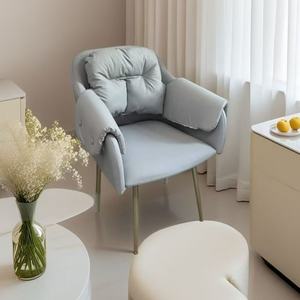 Fauteuil de salon au design créatif et moelleux, style nordique, fauteuil de loisirs, fauteuil de manucure confortable avec dossier - Product Image 4