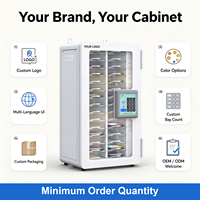 Casier de charge intelligent USB-C PD à 30 baies avec mot de passe, carte NFC et carte IC, pour montage mural ou sur bureau, pour le rangement et la charge de téléphones, idéal pour les écoles et les bureaux