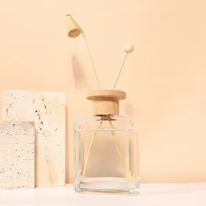 Topi Kayu Botol Kaca Mewah Reed Diffuser 80Ml 200Ml 350Ml