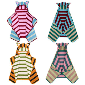 <span class=keywords><strong>Toalla</strong></span> de <span class=keywords><strong>Playa</strong></span> Infantil de Algodón a Rayas con Capucha de Orejas de Animales |   <span class=keywords><strong>Toalla</strong></span> de Baño para Bebé de Secado Rápido y Absorbente - Product Image 1