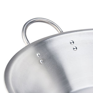 Parrilla/Plancha Wok de Acero Inoxidable Redonda de Alta Resistencia, Cóncava y Ligera para Camping al Aire Libre, para <span class=keywords><strong>Tacos</strong></span> y Frituras - Product Image 4