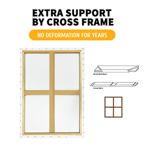 Vật liệu mỹ thuật giá sỉ rẻ, Khung tranh vẽ vải bố căng sẵn khổ lớn 70x90CM, vải cotton 280g, khung tranh trắng để vẽ tranh sơn dầu - Product Image 5