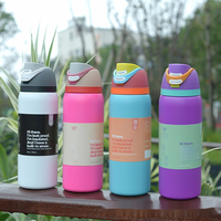 Bouteille d'eau de sport en acier inoxydable à double paroi isolée sous vide, thermos, grande capacité, pour les salles de sport et les sports, vente chaude