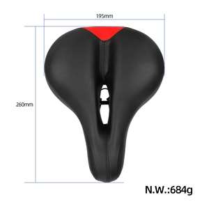 Selle de vélo surdimensionnée, siège de vélo extra large, coussin de vélo épaissi, absorption des chocs, selle de vélo large et respirante - Product Image 2