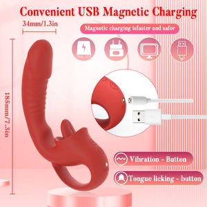 Produits sexuels Vibrateur clitoridien pour femmes Vibrateur suceur rétractable rouge pour femmes - Product Image 6