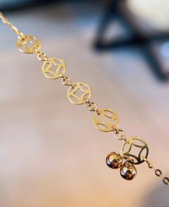 Xinfly - Juego de Joyería Clásica de Oro Puro de 18k con Brazalete de la Buena Suerte para Mujer, Regalo de Cumpleaños - Product Image 4