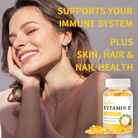 Aeglewell OEM Suplemen Vitamin E Softgels |   Pil Minyak Vitamin E Murni |   Suplemen Antioksidan untuk Kulit, Rambut, dan Kuku