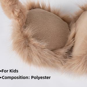 Модные зимние теплые и морозостойкие милые плюшевые складные наушники из искусственного меха, мягкие, уютные, для улицы, ветрозащитные - Product Image 3