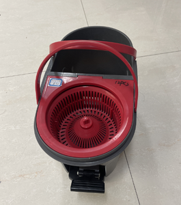 Carcaticz Màu Đỏ màu xám 360 xoay lau xô đặt microfiber mops bánh xe Rửa Xe Làm sạch xô - Product Image 2