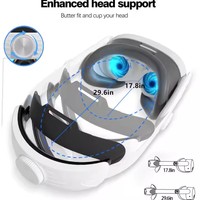 Bandeau de jeu réglable pour lunettes Meta Quest 3 Smart VR Bandeau réglable de remplacement Accessoires de jeu