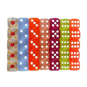 Vernice di colore dei dadi di gioco colorato trasparente degli angoli arrotondati d6 16mm su ordinazione all'ingrosso dal produttore