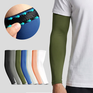 Solid Color Elastic Arm Sleeves Unisex Anti-Uv Outdoor Protection For Cycling Running Hiking Fishing Summer Use - Product Image 1