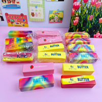 Jouets Squishy Anti-Stress en Forme de Beurre, Bâtonnet Souple, Jouet à Presser en Forme de Fromage, Matériau PU, Unisexe, Vente Chaude