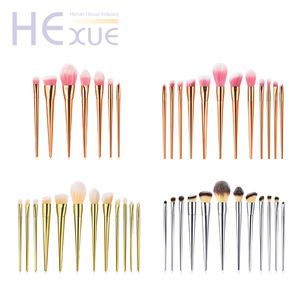 Tendance : Lot de 7/12 pinceaux cosmétiques or rose pour fond de teint, poudre, yeux et visage – <span class=keywords><strong>Maquillage</strong></span> Beauté - Product Image 3