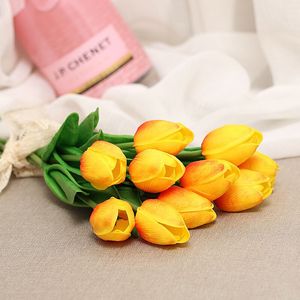 Tulipán verdadera del tacto Base de mesa silla <span class=keywords><strong>flores</strong></span> Pu <span class=keywords><strong>flores</strong></span> artificiales decorativas decoración de la boda Artificial <span class=keywords><strong>tulipanes</strong></span> - Product Image 4