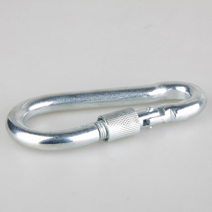 Mousqueton en acier Camna 100x48mm avec boucle de sécurité verrouillable pour utilisation en alpinisme - Product Image 1