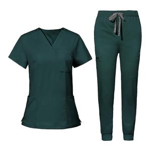 Uniformes de hospital con logotipo personalizado elástico de nuevo estilo, batas de laboratorio médico, uniforme de enfermera transpirable, traje de uniformes de uniforme Unisex - Product Image 2