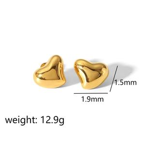 Geometric <b>Titanium</b> Steel Stud Earrings 18k Gold Plated Stainless Steel Ear Posts For Fashion Jewelry TE6734 - Product Image 3