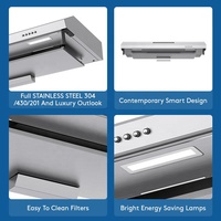 Fabricante Profesional OEM de Campanas Extractoras Inteligentes Ventiladas para Debajo del Gabinete, Campana de Cocina Integrada al por Mayor