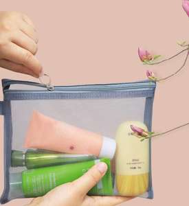 Sac de rangement mini en maille à fermeture éclair pour accessoires de maquillage, petit sac de rangement de maquillage, sac de voyage – Prix usine - Product Image 2