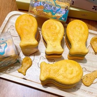 Hachimi Jouet Squishy Gâteau de Poisson Super Doux à Remontée Lente Réaliste, Jouet Anti-Stress à Presser en Forme de Gâteau de Poisson de Boulangerie, Vente en Gros