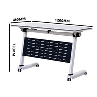 Bureau d'entraînement moderne pliable et réglable en hauteur en fer, avec chaise confortable, combinaison mobile pour formation du personnel, durable